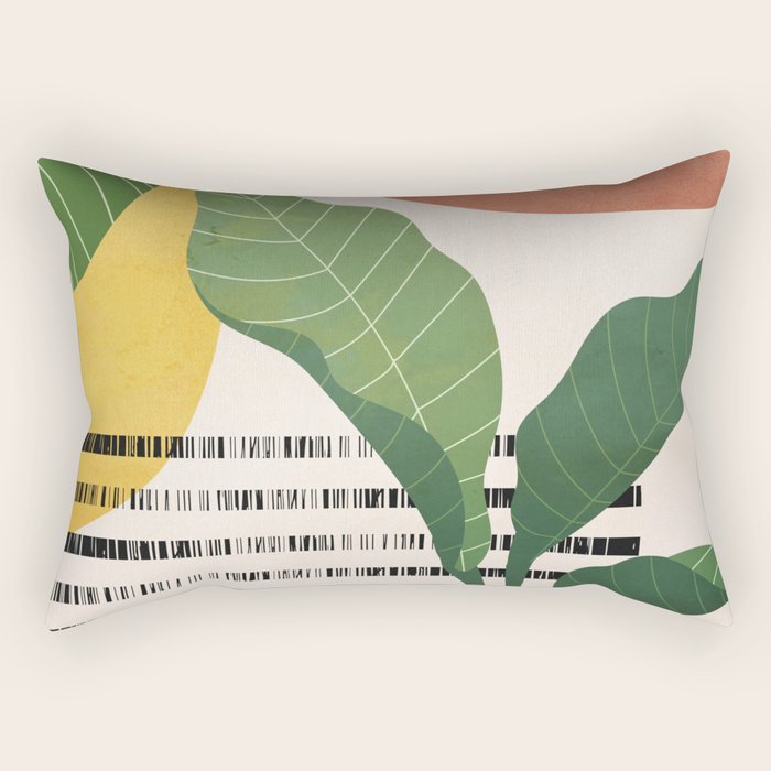 Tropical Garden Leaves 03 Rectangular Pillow Gallery Image 1
