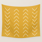 Mudcloth II (Mustard Yellow) Wall Tapestry Gallery Image 4