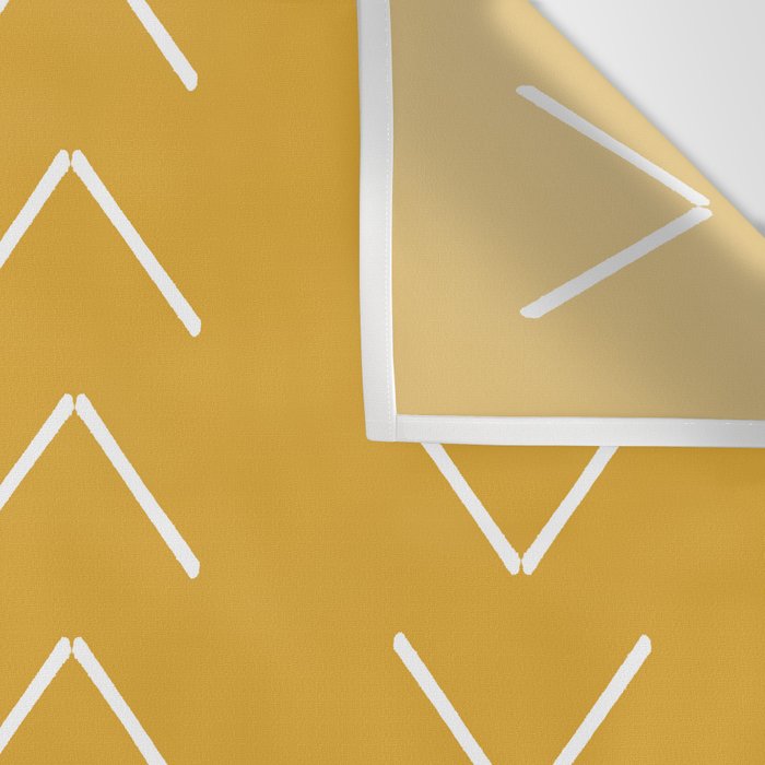 Mudcloth II (Mustard Yellow) Wall Tapestry Gallery Image 3