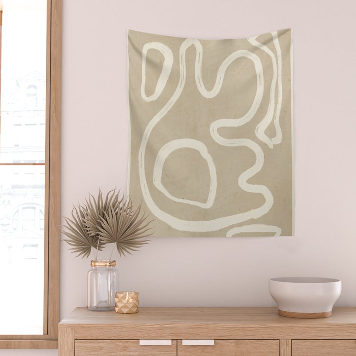 Abstract line art 71 Wall Tapestry Gallery Image 2
