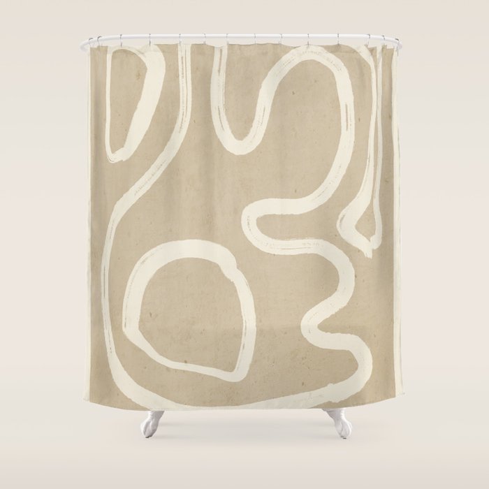 Abstract line art 71 Shower Curtain Gallery Image 1