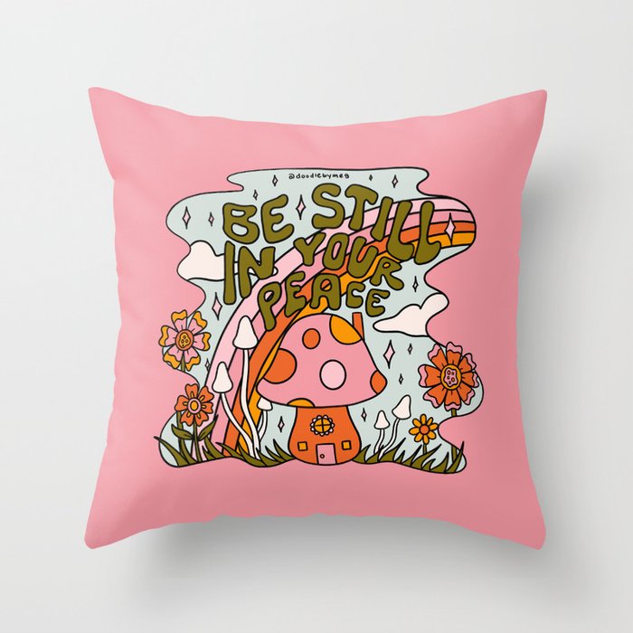 Be Still In Your Peace Throw Pillow Gallery Image 1