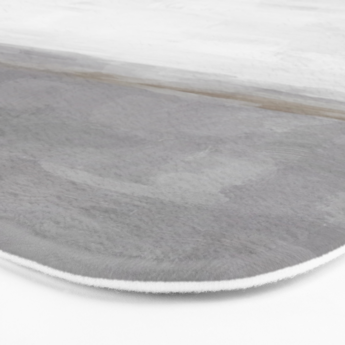 Cloudy Horizon II - Light & Dark Gray with Gold Charcoal Grey Abstract Painting, Modern Wall Art, Bath Mat Gallery Image 3