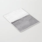 Cloudy Horizon II - Light & Dark Gray with Gold Charcoal Grey Abstract Painting, Modern Wall Art, Notebook Gallery Image 3