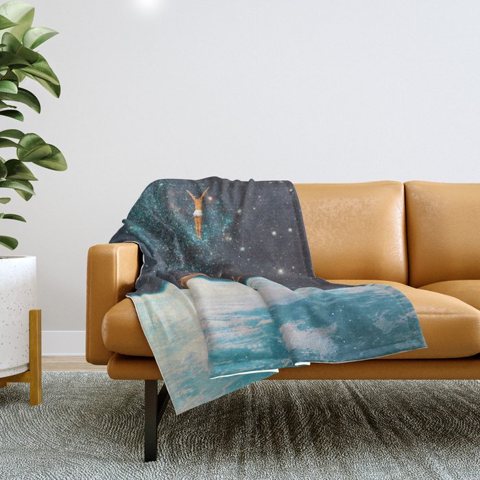 Dive into a Fresh World Throw Blanket Gallery Image 1