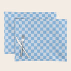 Light Blue Checks Placemat Gallery Image 1