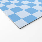 Light Blue Checks Welcome Mat Gallery Image 2