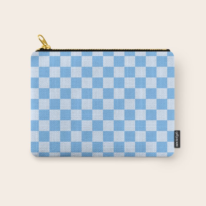 Light Blue Checks Carry All Pouch Gallery Image 1