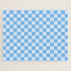 Light Blue Checks Jigsaw Puzzle Gallery Image 1