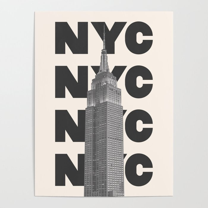 Empire State Building New York BW Poster Gallery Image 4