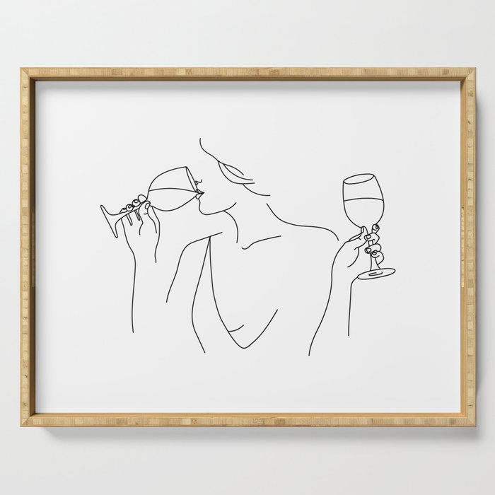 Double Fisting Wine Serving Tray Gallery Image 1