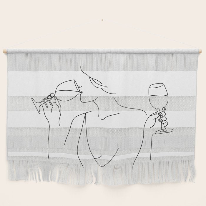 Double Fisting Wine Wall Hanging Gallery Image 1