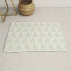 Block Print Paisley - sage and light taupe Rug Gallery Image 1