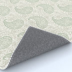 Block Print Paisley - sage and light taupe Rug Gallery Image 4