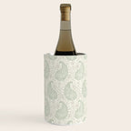 Block Print Paisley - sage and light taupe Wine Chiller Gallery Image 3
