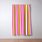 Classic Stripes XVIII - Y2K Pink and Green Window Curtain Gallery Image 3