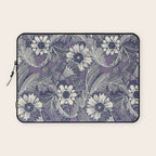 acanthus navy blue violet Laptop Sleeve Gallery Image 1