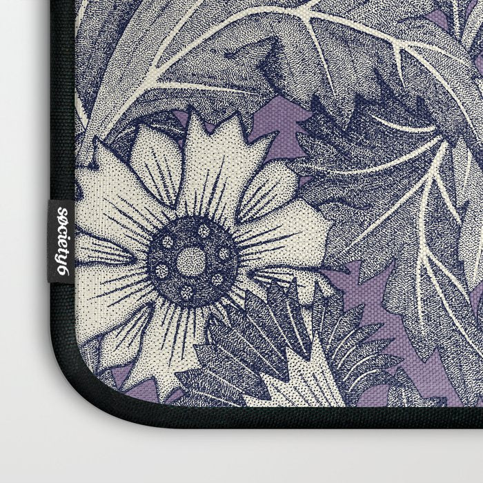 acanthus navy blue violet Laptop Sleeve Gallery Image 3