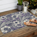acanthus navy blue violet Outdoor Rug Gallery Image 2