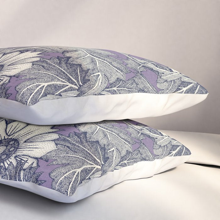 acanthus navy blue violet Pillow Sham Gallery Image 3
