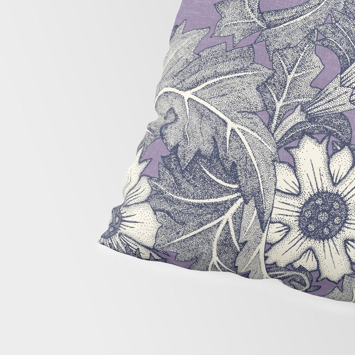 acanthus navy blue violet Pillow Sham Gallery Image 4