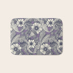 acanthus navy blue violet Bath Mat Gallery Image 1