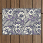 acanthus navy blue violet Outdoor Rug Gallery Image 1