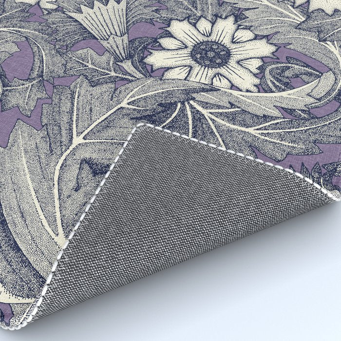 acanthus navy blue violet Rug Gallery Image 4