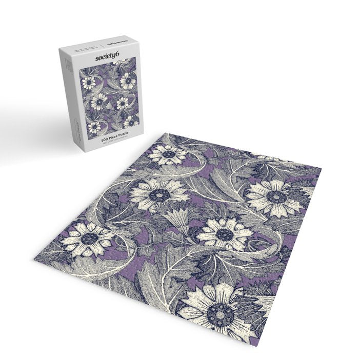 acanthus navy blue violet Jigsaw Puzzle Gallery Image 2