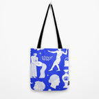 Blue greek statue and classic vintage monument pattern Tote Bag Gallery Image 2