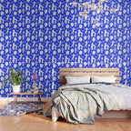 Blue greek statue and classic vintage monument pattern Wallpaper Gallery Image 3