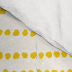 Mustard Yellow Smudgy Dotted Minimal Ink Stripes Pattern Comforter Gallery Image 4