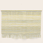 Mustard Yellow Smudgy Dotted Minimal Ink Stripes Pattern Wall Hanging Gallery Image 1