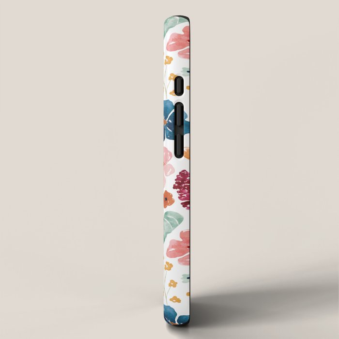 Colorful Tropical Jungle Watercolor Botanical Floral iPhone Case Gallery Image 2