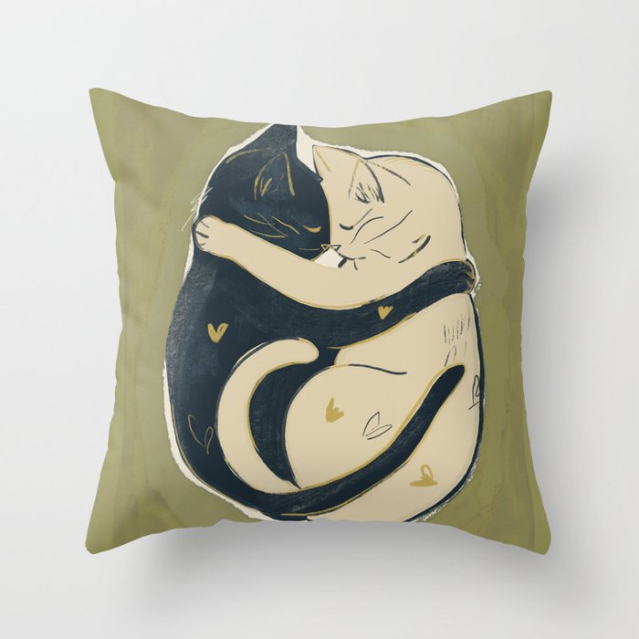 Cats In Love Throw Pillow Gallery Image 6