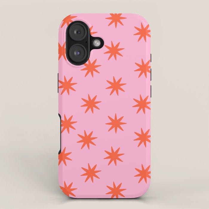Pink and Red Stars iPhone Case Gallery Image 1