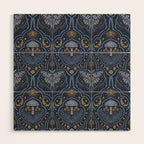 Celestial Forest Damask - celestial blue Wood Wall Art Gallery Image 1