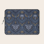 Celestial Forest Damask - celestial blue Laptop Sleeve Gallery Image 1