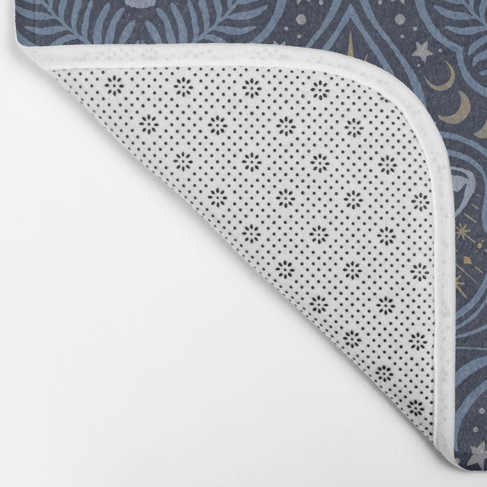 Celestial Forest Damask - celestial blue Bath Mat Gallery Image 2