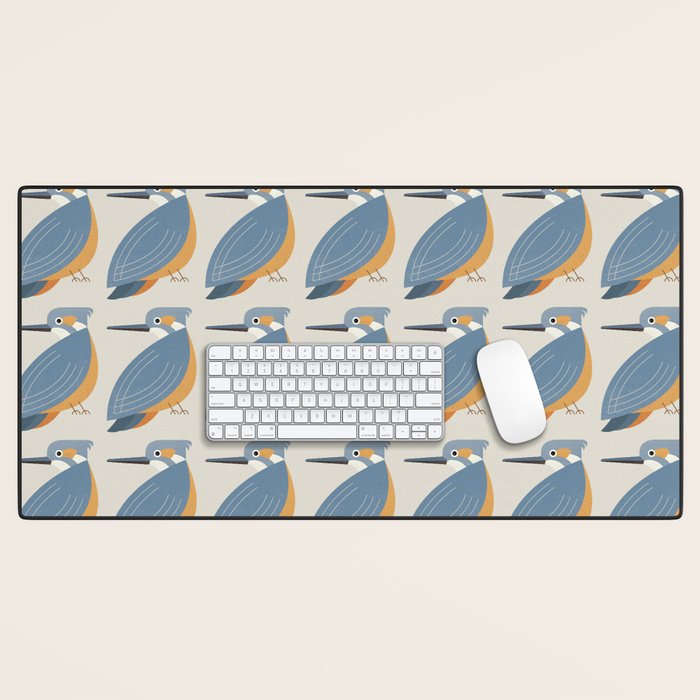 Whimsy Blue-eared Kingfisher Desk Mat Gallery Image 1