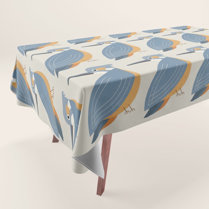 Whimsy Blue-eared Kingfisher Tablecloth Gallery Image 1