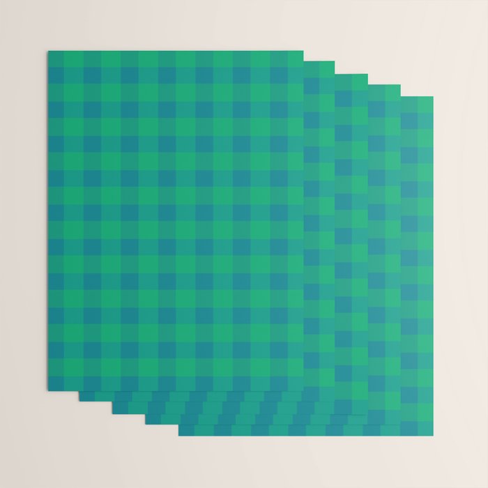 Retro Green Gingham Wrapping Paper Gallery Image 3