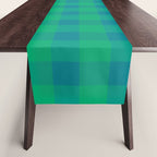 Retro Green Gingham Table Runner Gallery Image 1