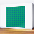 Retro Green Gingham Wall Mural Gallery Image 2