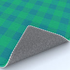 Retro Green Gingham Rug Gallery Image 4
