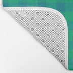 Retro Green Gingham Bath Mat Gallery Image 2