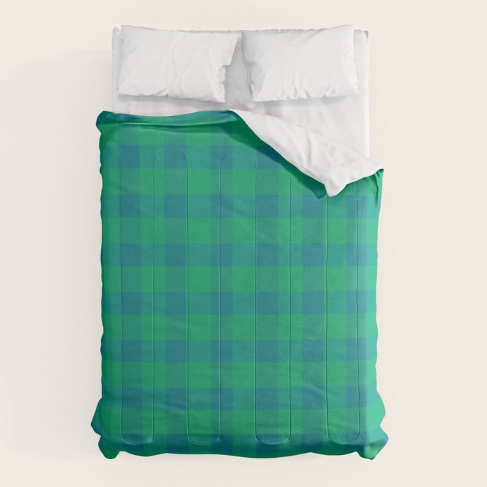 Retro Green Gingham Comforter Gallery Image 6