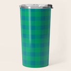 Retro Green Gingham Travel Mug Gallery Image 2