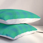 Retro Green Gingham Pillow Sham Gallery Image 3