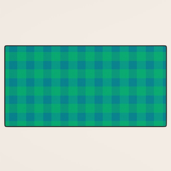 Retro Green Gingham Desk Mat Gallery Image 3